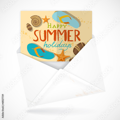 Postal Envelopes With Greeting Card