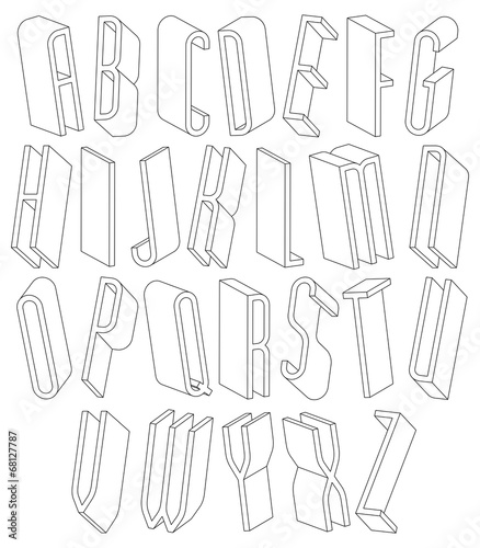 Black and white 3d font mad...