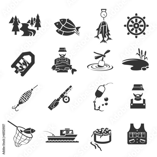 Set of Fishing Icons