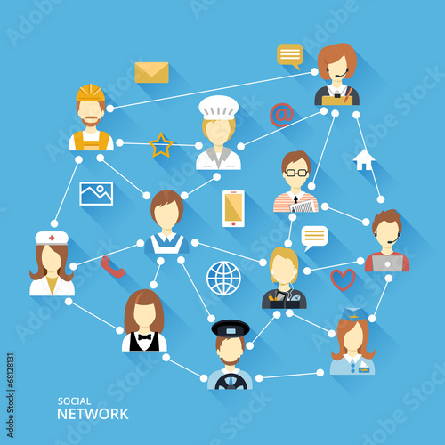 Global professional network concept