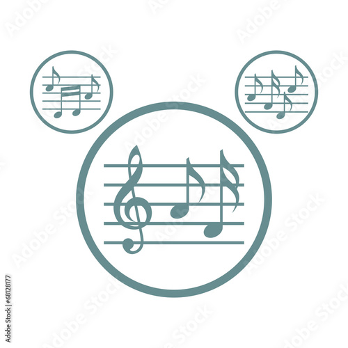 Music sheets with g key and...