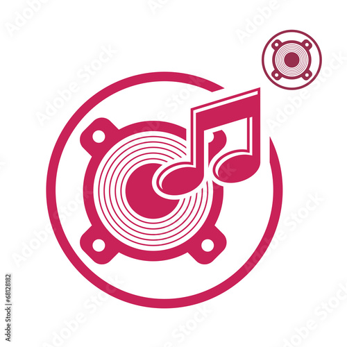 Speaker icon isolated, sing...