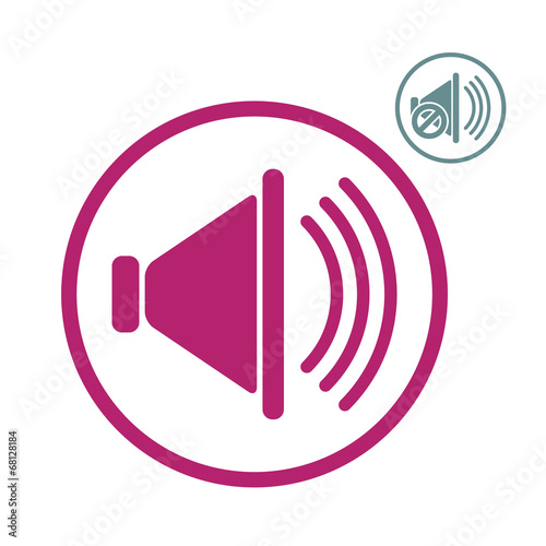 Loudspeaker icon with mute ...
