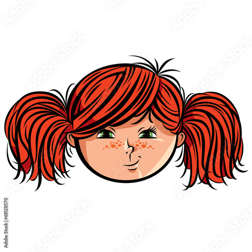 Red head girl smiley.