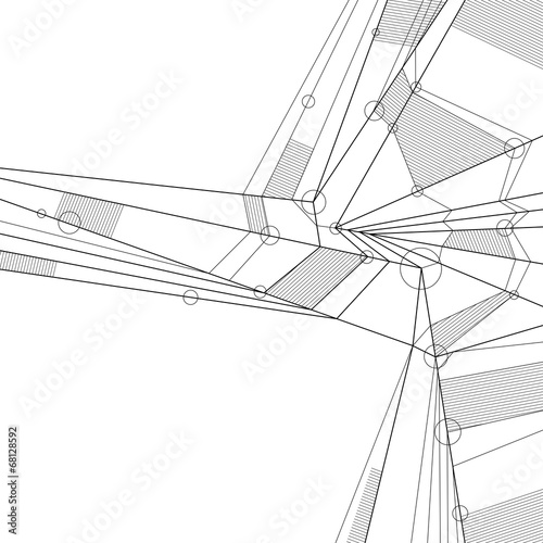 Vector abstract geometric background, modern style