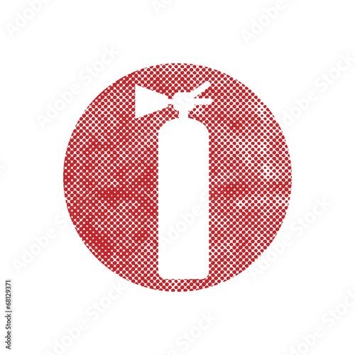 Fire extinguisher sign with...