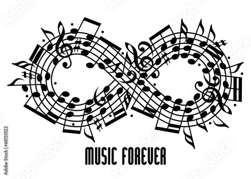 Forever music concept.
