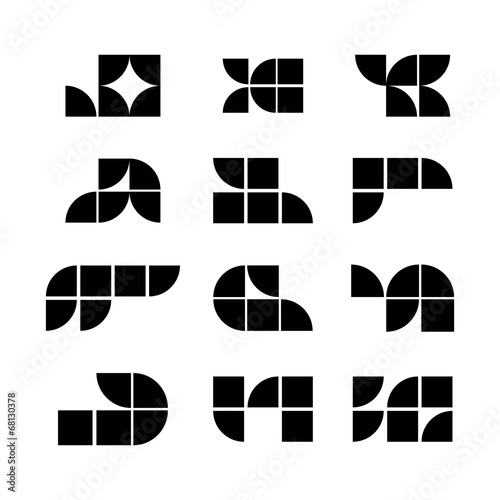Geometric simplistic icons ...
