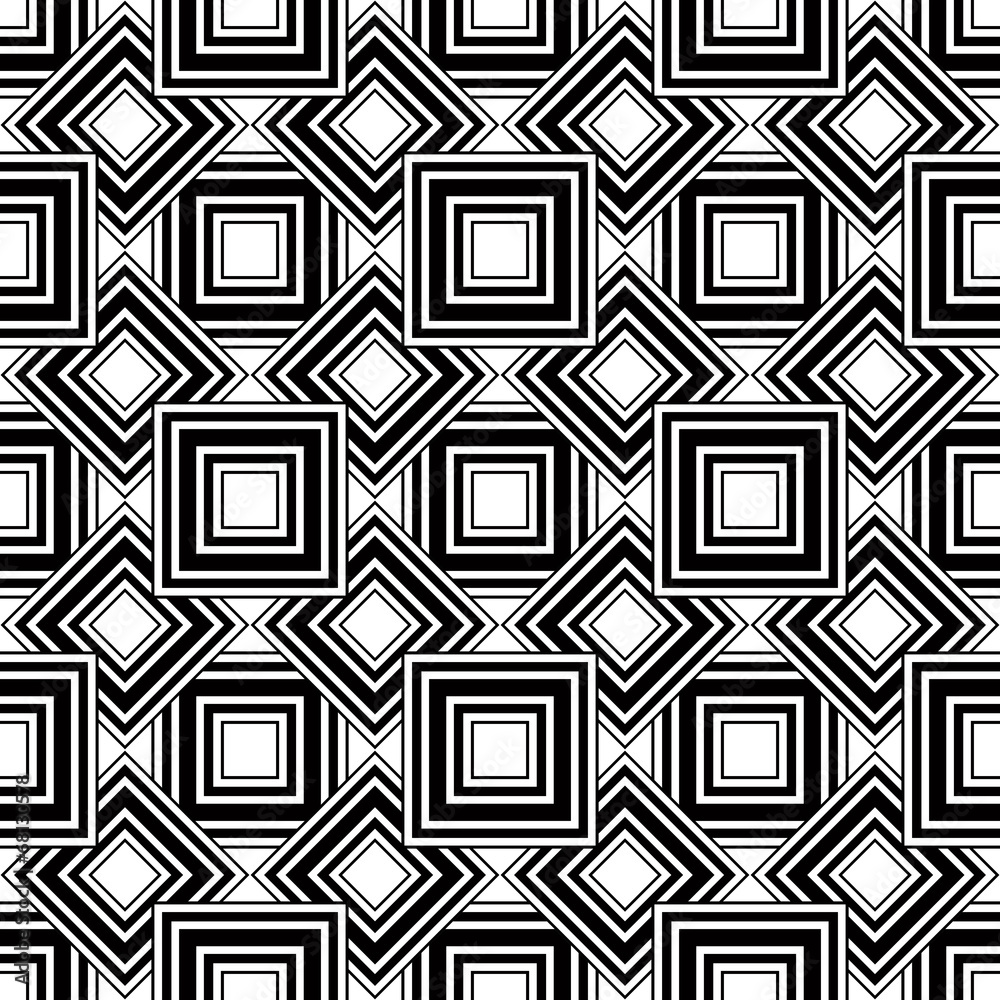 Seamless black and white pattern, vector geometric backdrop Seamless black and white pattern, vector geometric backdrop