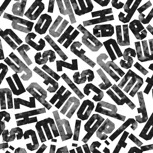 Seamless halftone print tex...