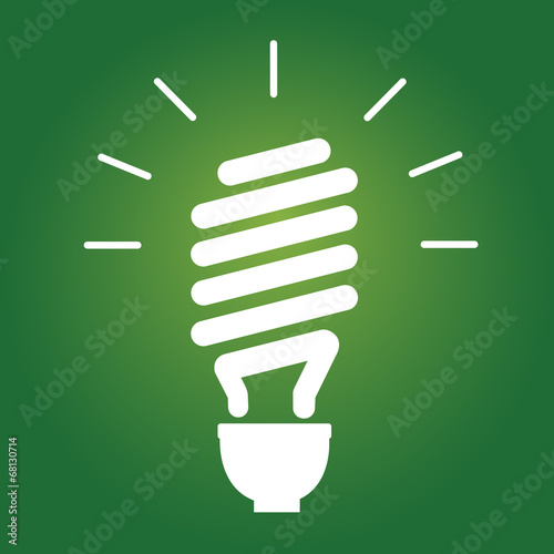 Eco Lightbulb. Vector Icon