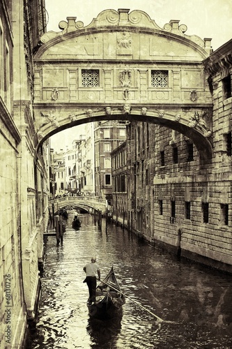 Most westchnień Wenecja styl retro