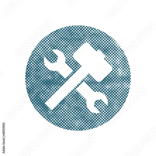 Repair icon with wrench and...