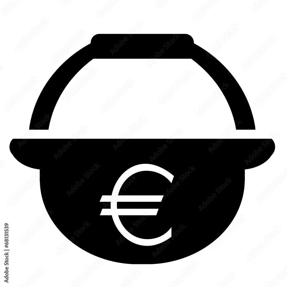 Euro dans un panier d'achat Euro dans un panier d'achat