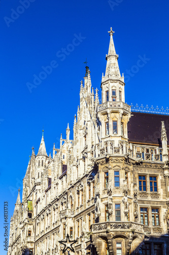 Detail of the town hall on Marienplatz, Munich © travelview