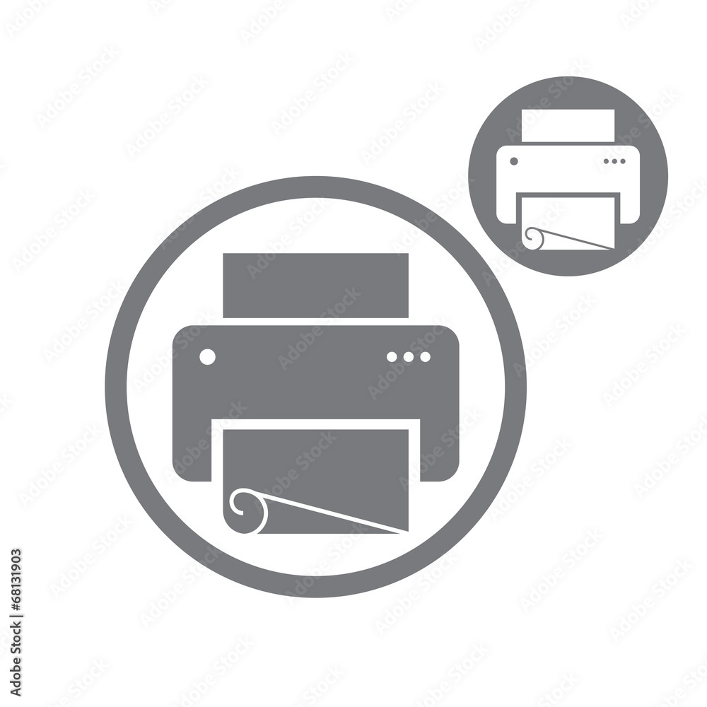 Printer vector icon isolated on white background Printer vector icon isolated on white background