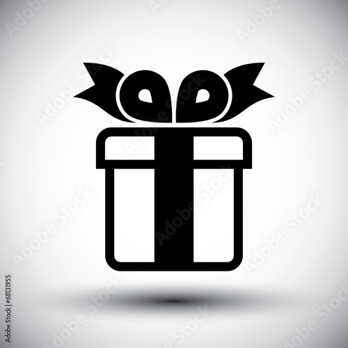 Gift box vector icon isolat...