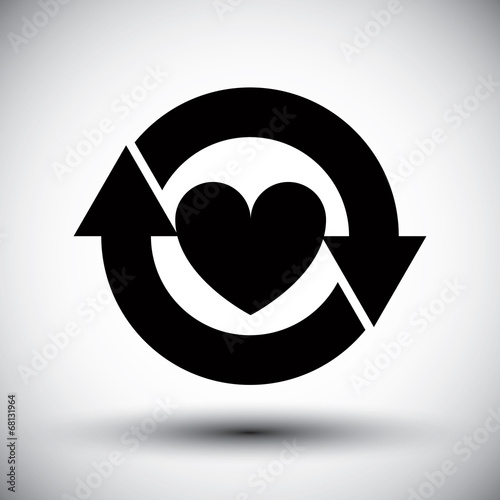Heart surrounded by arrows ...