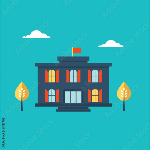 School building icon