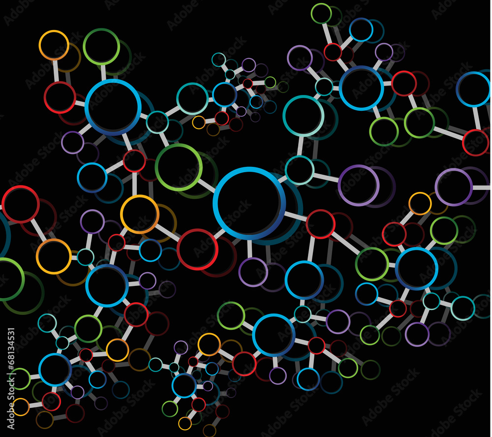 molecular or link network concept illustration