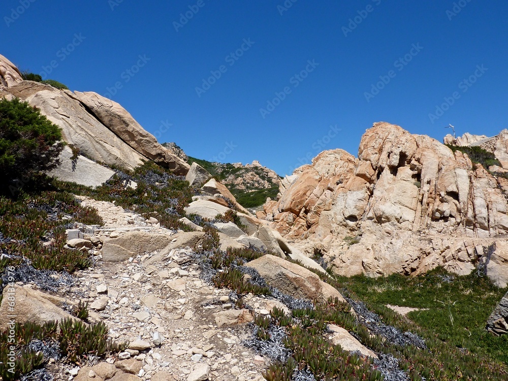 Rocks and sea in La Maddalena, Spargi island, Sardinia