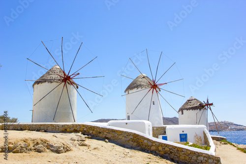 windmills in Mykonos,Greece