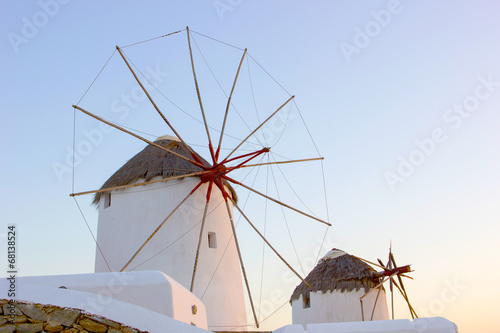 windmills in Mykonos,Greece