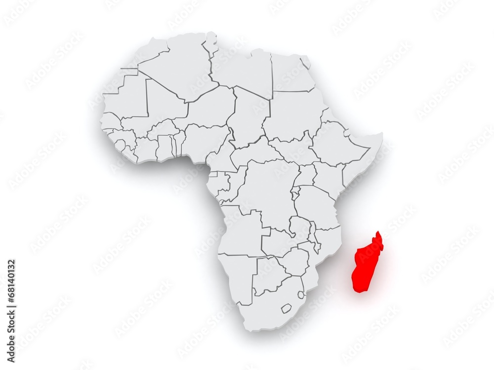Map of worlds. Madagascar. Map of worlds. Madagascar.