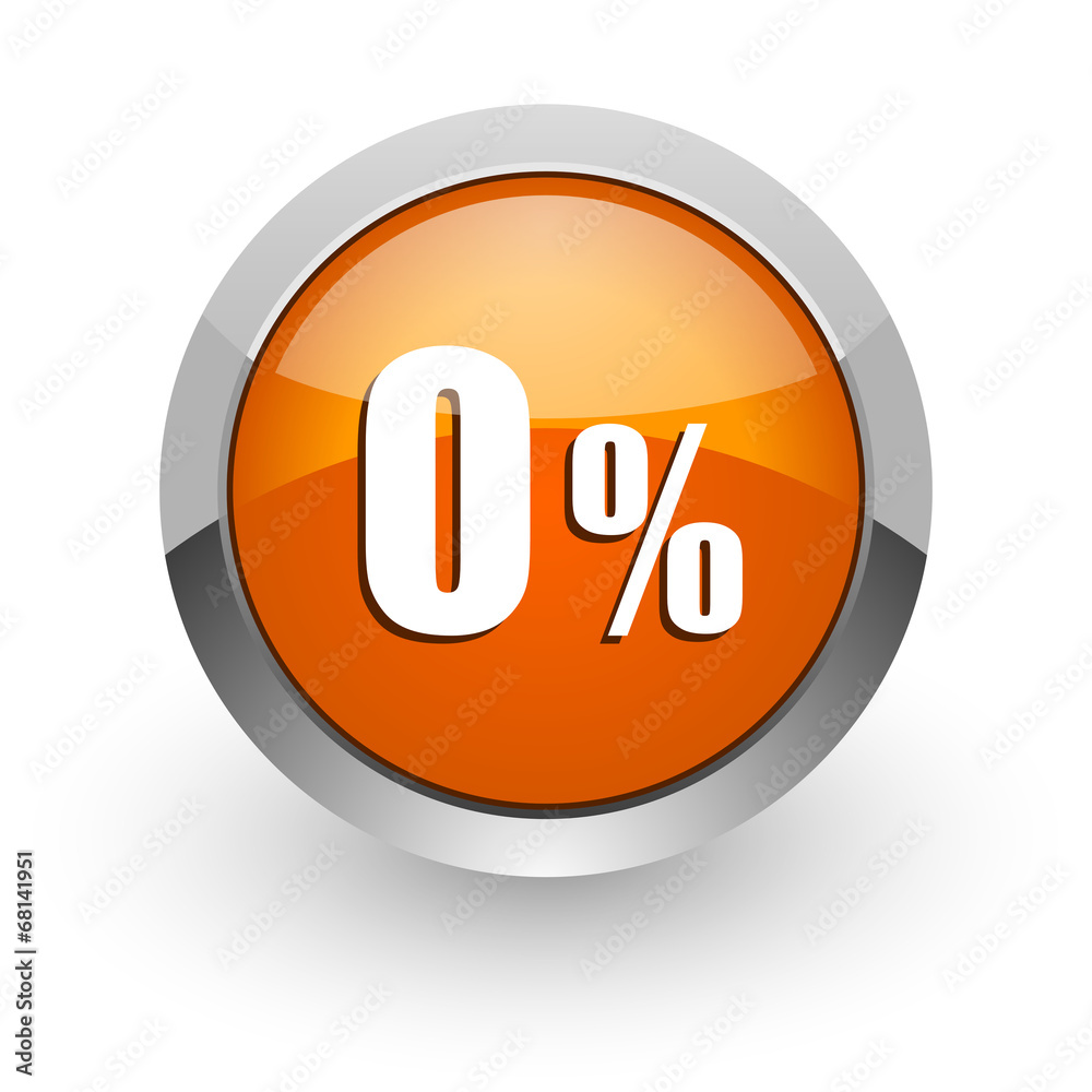 0 percent orange glossy web icon 0 percent orange glossy web icon