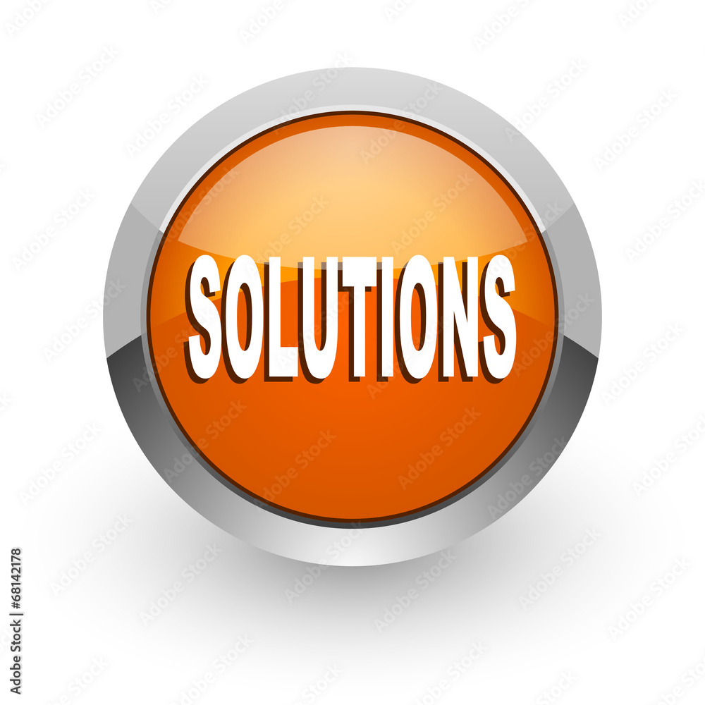 solutions orange glossy web icon solutions orange glossy web icon