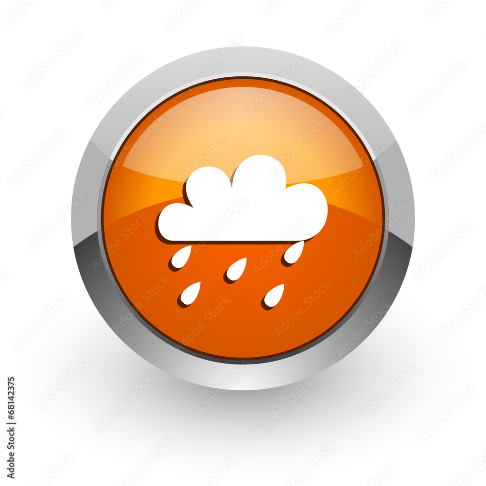 rain orange glossy web icon rain orange glossy web icon