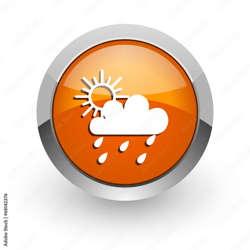 rain orange glossy web icon rain orange glossy web icon