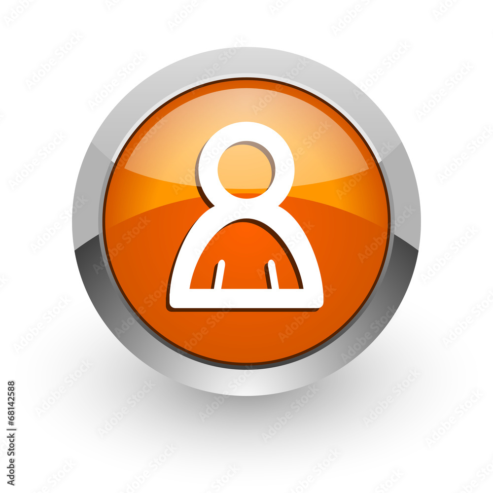 person orange glossy web icon person orange glossy web icon
