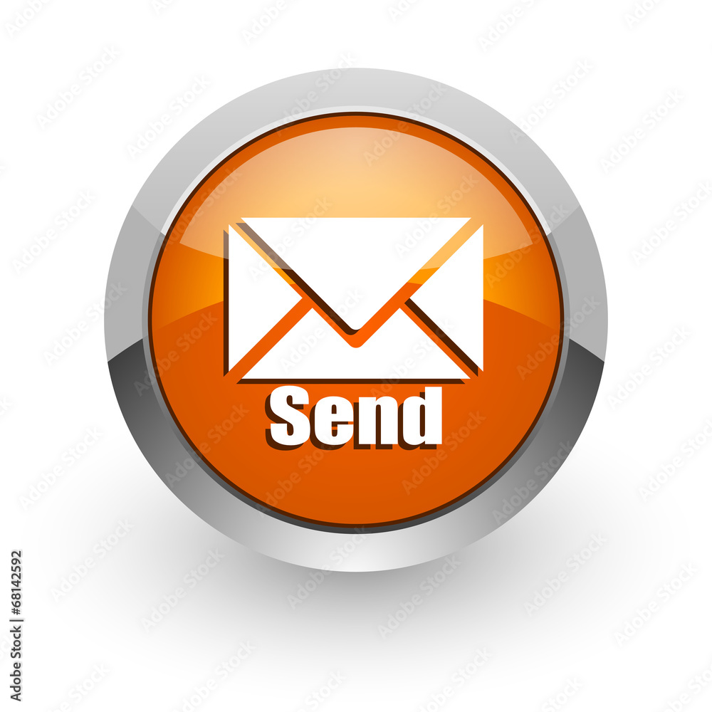 send orange glossy web icon send orange glossy web icon