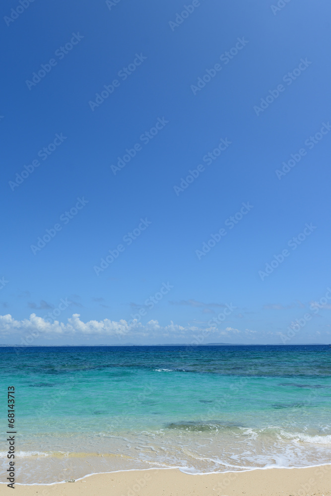 Fototapeta premium 南国の美しいビーチと紺碧の空