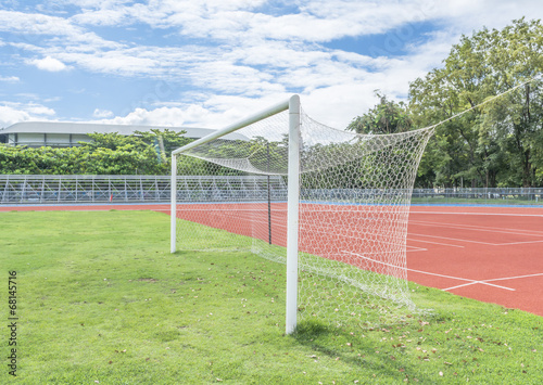 soccer goal in field © coffmancmu