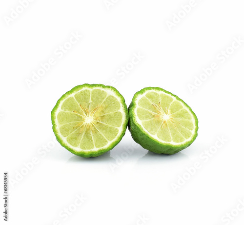 leech lime fruits isolated on white