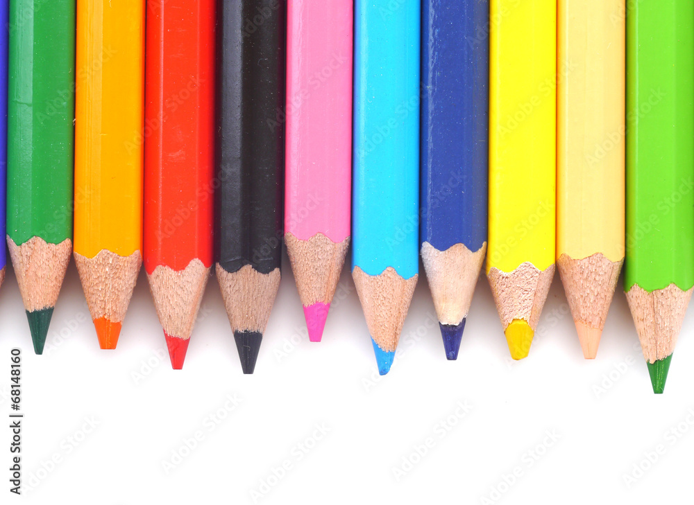 Colour pencils isolated on white background Colour pencils isolated on white background