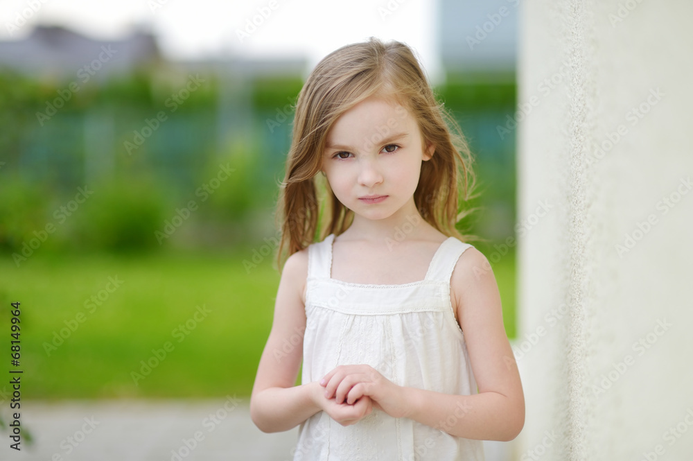 Adorable preschooler girl portrait outdoors Adorable preschooler girl portrait outdoors