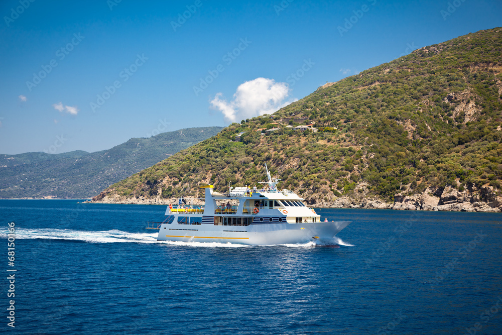 Touristic  boat at Halkidiki, Greece.