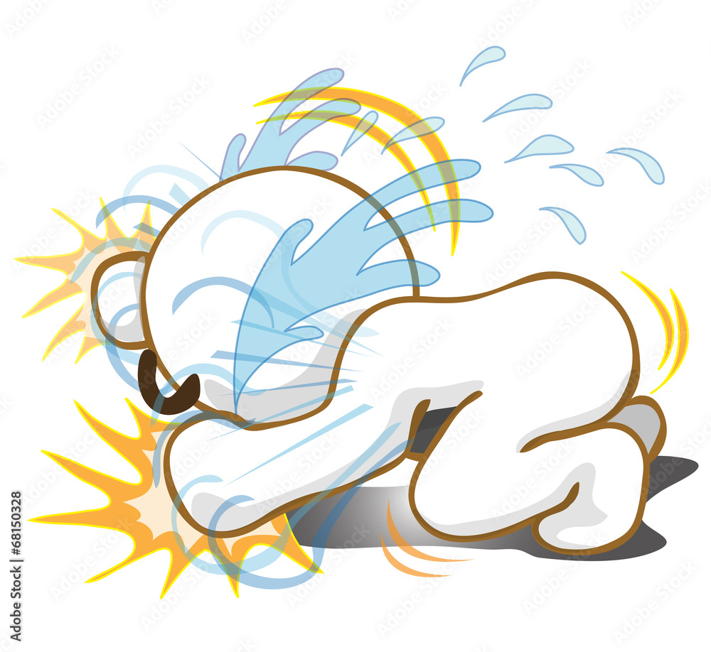 Obraz premium Crying so sad batter down