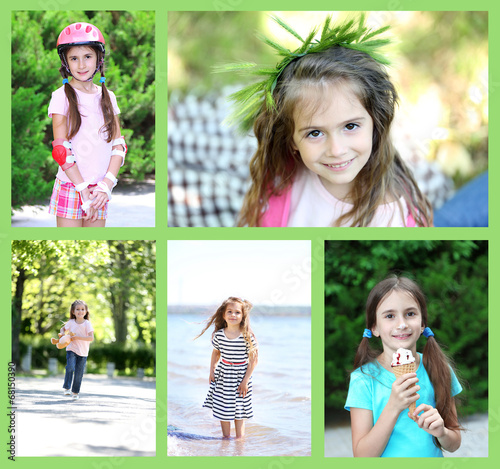 Collage of photo with child...