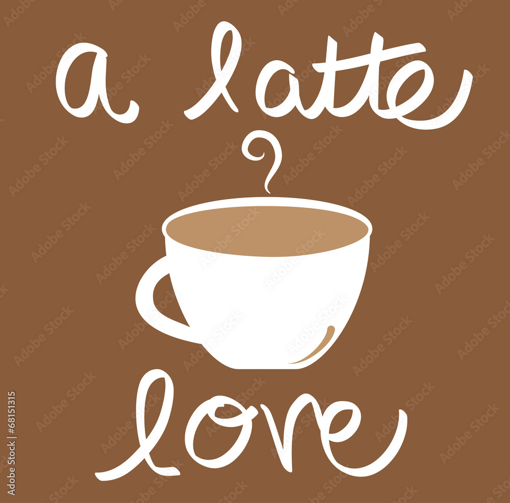 Obraz premium A Latte Love Coffee