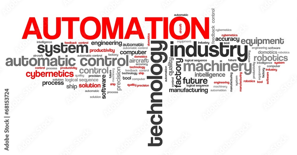 Automation word cloud illustration StockIllustration Adobe Stock