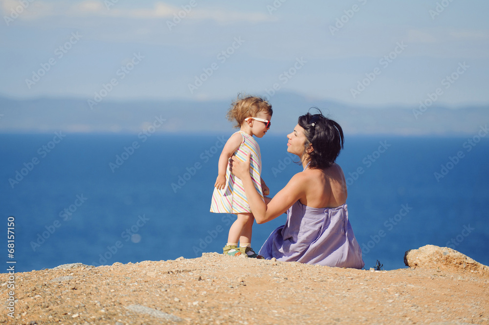 Mother and Child on Hill Mother and Child on Hill