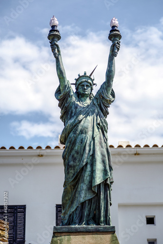 Statue of liberty in Cadaques, Spain photo