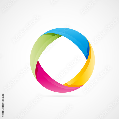 logo business, cercle multicolore vecteur