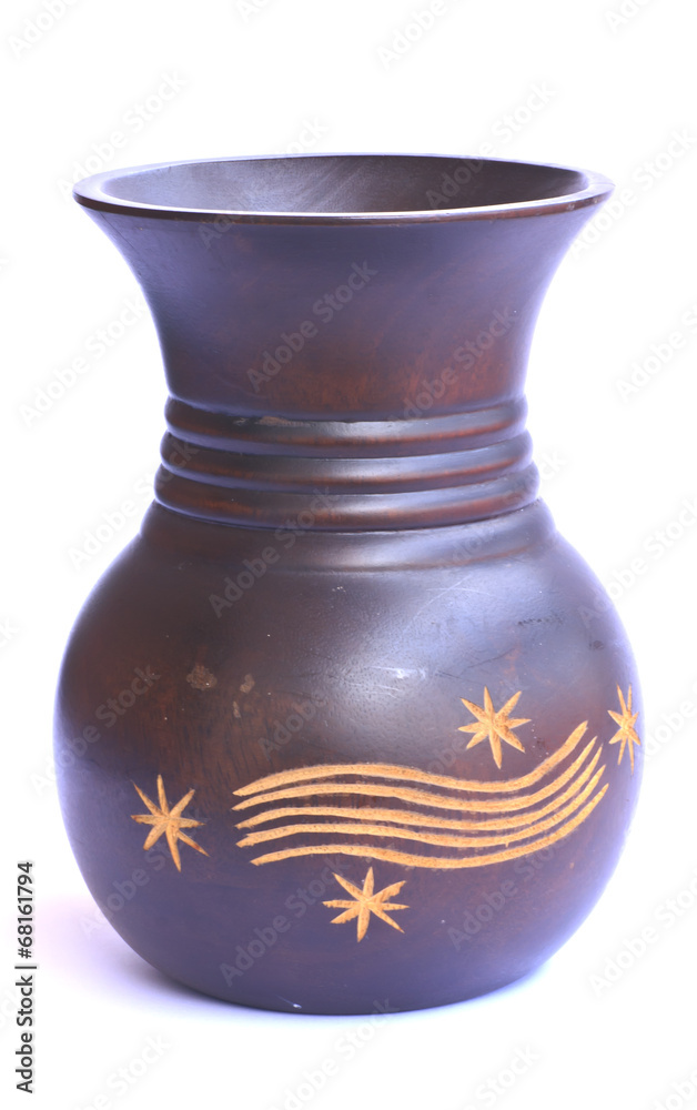 Wooden vase designed in modern style good for home decoration