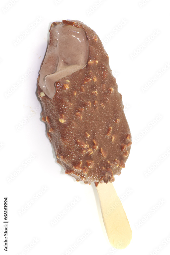 Ice cream covered with chocolate Ice cream covered with chocolate