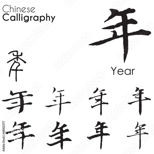Various kind Chinese Calligraphy of  new year 